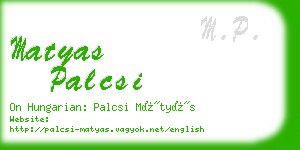 matyas palcsi business card